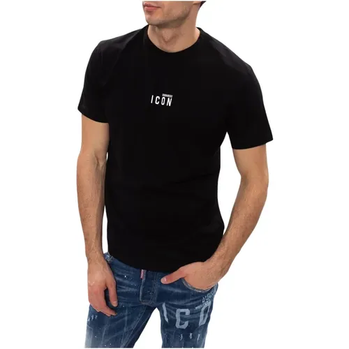 T-Shirt mit Logo , Herren, Größe: 2XL - Dsquared2 - Modalova