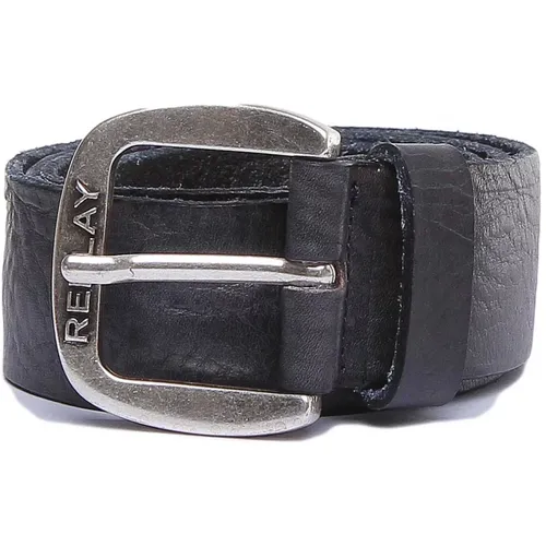 Leather Belt for Men , male, Sizes: 100 CM - Replay - Modalova