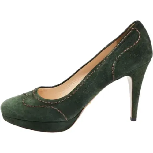 Pre-owned Suede heels , female, Sizes: 6 UK - Prada Vintage - Modalova