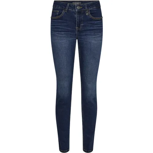 Embroidered Slim-Fit Dark Jeans , female, Sizes: W33, W30, W32, W27, W24 - MOS MOSH - Modalova