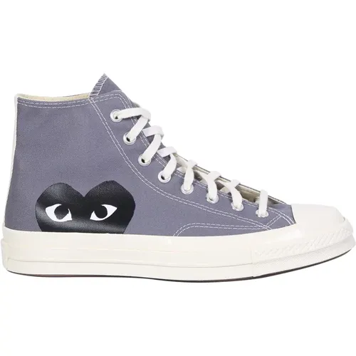 Canvas High-Top Sneakers mit Seitenprint , Herren, Größe: 44 EU - Comme des Garçons Play - Modalova