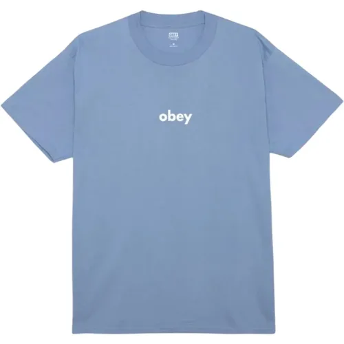 Logo T-Shirt, Casual Stil , Herren, Größe: S - Obey - Modalova