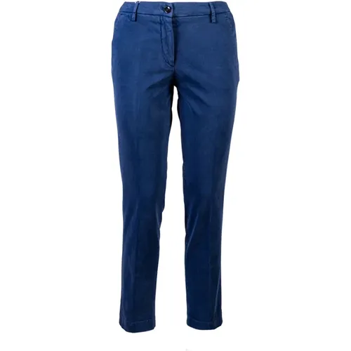 Womens Chino Slim Pants with Back Flap Pocket , female, Sizes: 2XS - Briglia - Modalova