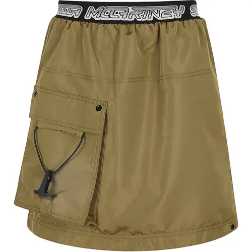 Khaki Logo Skirt - Stylish and Comfortable , female, Sizes: XS - Stella Mccartney - Modalova