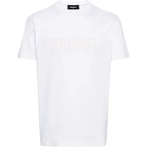 Kristall Logo T-shirts und Polos , Herren, Größe: 2XL - Dsquared2 - Modalova