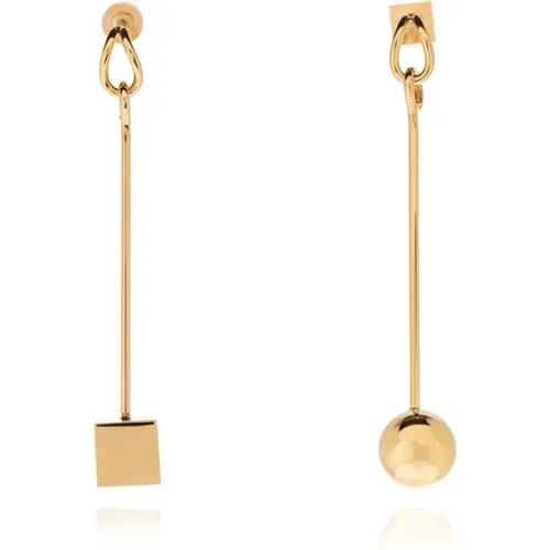 Brass earrings , female, Sizes: ONE SIZE - Jacquemus - Modalova