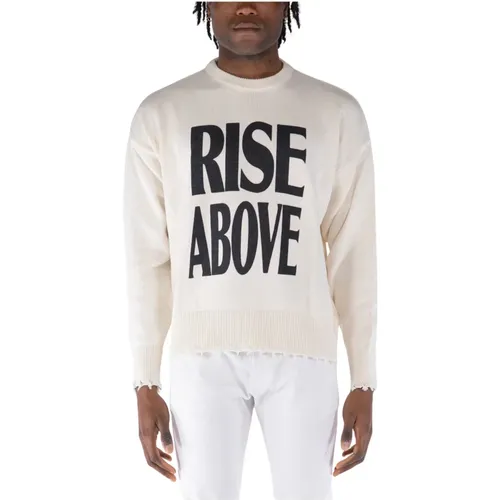 Rise Above Crewneck Sweatshirt , male, Sizes: L - Amish - Modalova