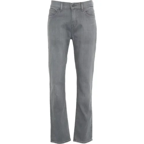 Slim Fit Jeans mit Logo-Details , Herren, Größe: W32 - 7 For All Mankind - Modalova
