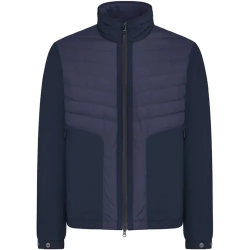 Hybrid Puffer and Stretch Fabric Jacket , male, Sizes: M, L - Duno - Modalova