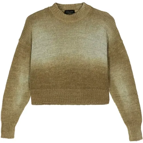 Military Knit Sweater , female, Sizes: XS - Roberto Collina - Modalova