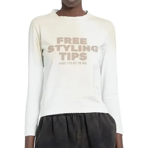 Free styling tips print T-Shirt , Damen, Größe: XS - Balenciaga - Modalova