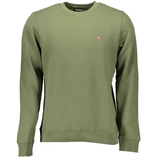 Stilvolles Fleece-Sweatshirt Grün , Herren, Größe: 3XL - Napapijri - Modalova