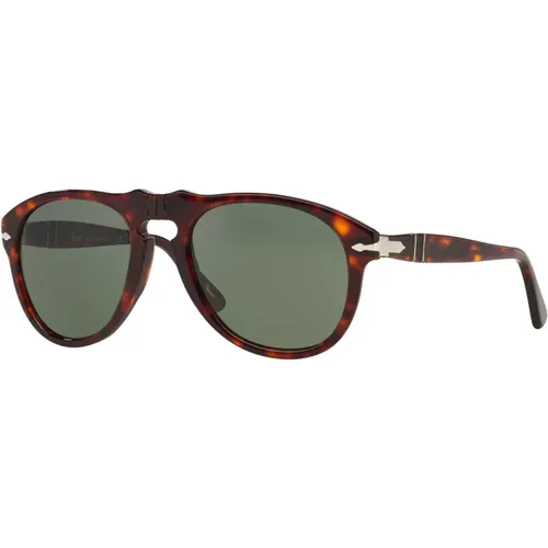 Klassische Sonnenbrille in Havana/Grey Green , unisex, Größe: 52 MM - Persol - Modalova