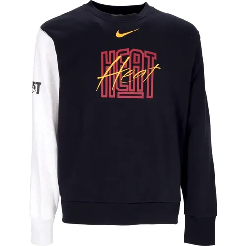 Miami Heat Basketball Crewneck Sweatshirt , male, Sizes: S, XL - Nike - Modalova