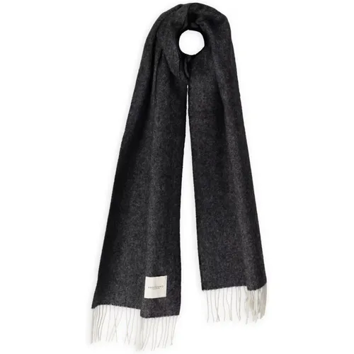 Lambswool Schal Dunkelblau Winter Accessoire , Herren, Größe: ONE Size - Profuomo - Modalova