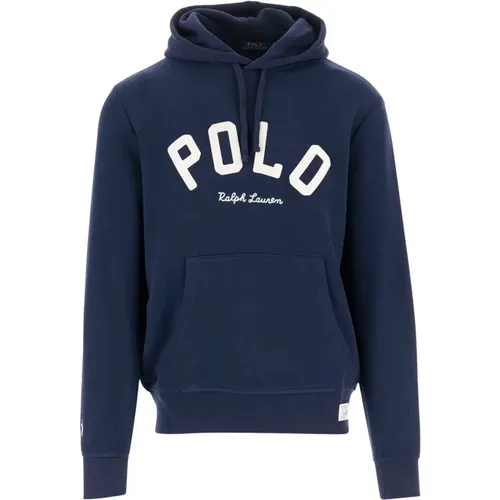 Navy Hoodie with Logo Details , male, Sizes: XL, L, M, S - Polo Ralph Lauren - Modalova