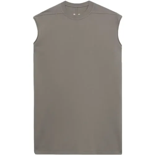 Grey Sleeveless Tarp T-Shirt , male, Sizes: S, M - Rick Owens - Modalova