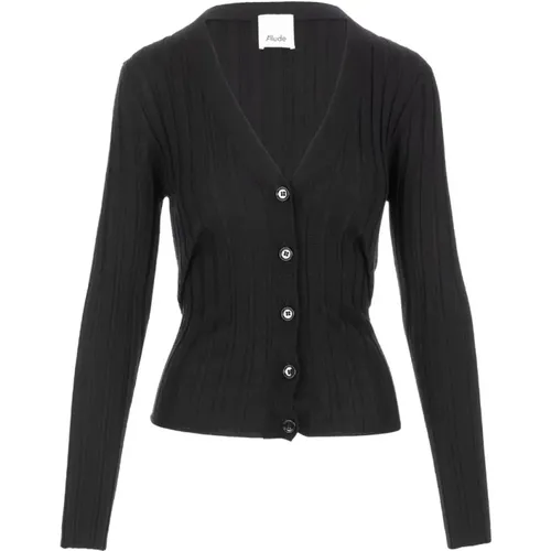 V-Neck Cardigan , female, Sizes: M, L, S - allude - Modalova