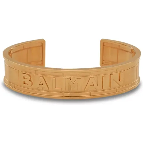 Goldfarbener Armreif au Meing mit -Logo - Balmain - Modalova