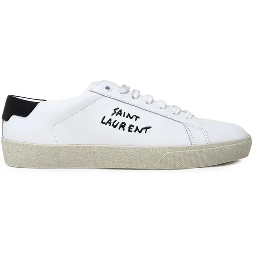 Leather Low-Top Sneaker , male, Sizes: 5 UK, 7 1/2 UK, 6 1/2 UK, 8 UK, 8 1/2 UK, 9 UK, 6 UK, 7 UK - Saint Laurent - Modalova