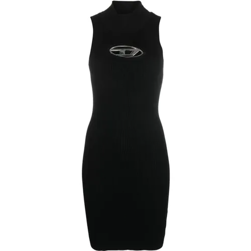 Schwarzes Kleid für Frauen , Damen, Größe: L - Diesel - Modalova