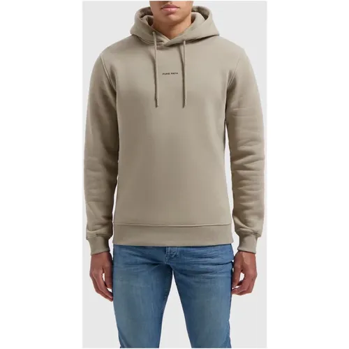 Essential Logo Hoodie Men , male, Sizes: S, M, L - Pure Path - Modalova