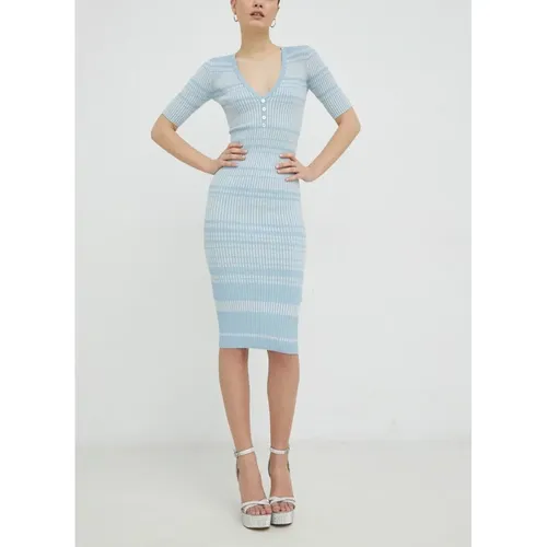 Blaues Midi-Kleid für moderne Frauen , Damen, Größe: M - Elisabetta Franchi - Modalova