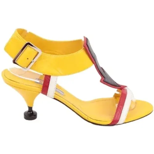 Pre-owned Leather sandals , female, Sizes: 3 UK - Prada Vintage - Modalova