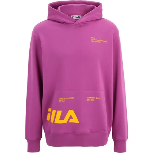 Lila Hoodie Set Unisex , Damen, Größe: S - Fila - Modalova