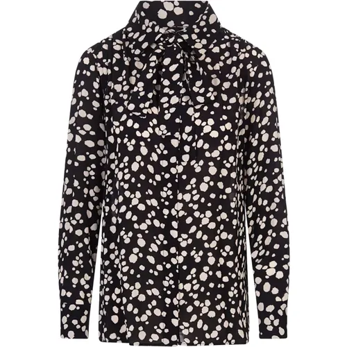 Polka Dot Satin Shirt , female, Sizes: 2XS, XS - Msgm - Modalova