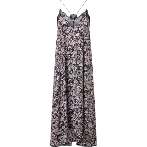 Floral Print Silk Maxi Dress , female, Sizes: L, M, S - Zadig & Voltaire - Modalova