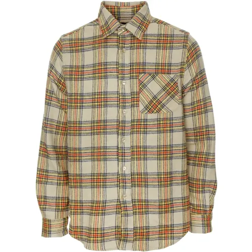 Klassisches Overshirt mit Knopfleiste , Herren, Größe: L - Portuguese Flannel - Modalova