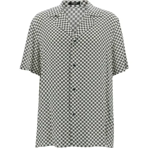 Grey Mini Monogram Pyjama Shirt , male, Sizes: L, XL, M - Balmain - Modalova