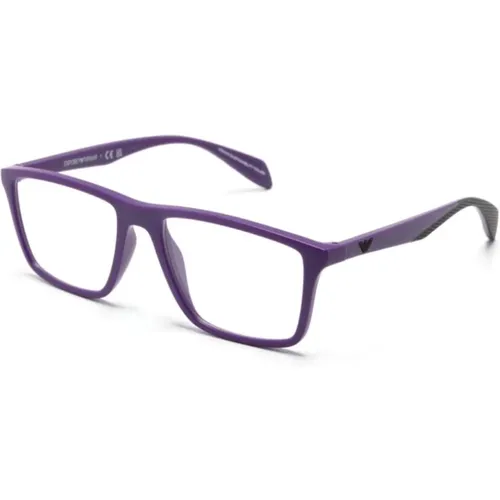 Lila Optische Brille Stilvoll und vielseitig - Emporio Armani - Modalova