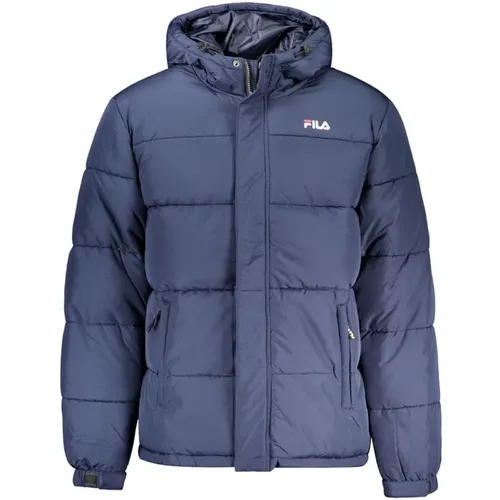 Wasserabweisende Kapuzenjacke mit Taschen , Herren, Größe: S - Fila - Modalova