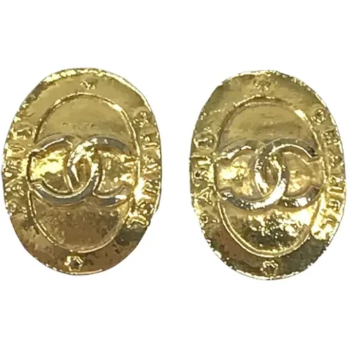 Pre-owned Metal earrings , female, Sizes: ONE SIZE - Chanel Vintage - Modalova