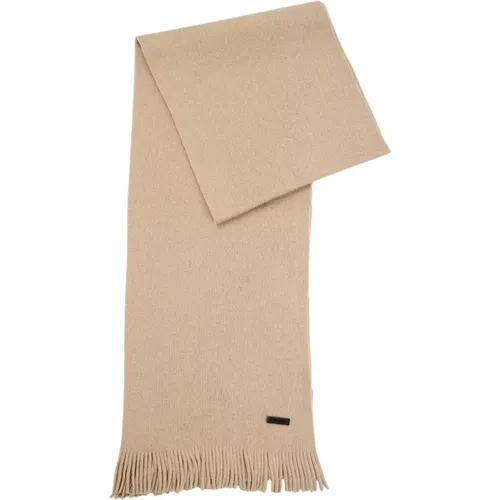 Eco-friendly Wool Scarf with Fringes , male, Sizes: ONE SIZE - Hugo Boss - Modalova