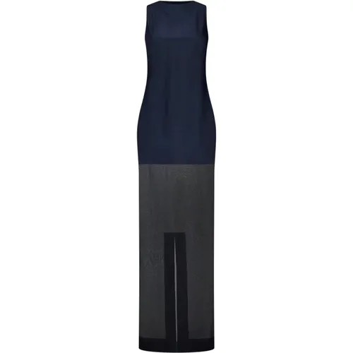 Blaues Mesh-Ärmelloses Kleid mit Paneelen - Jacquemus - Modalova