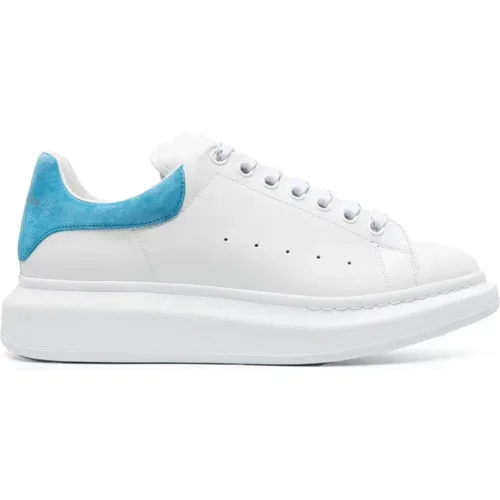 Weiße Oversized Sneakers mit Blauem Spoiler - alexander mcqueen - Modalova