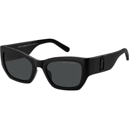 Schwarz Gold/Graue Sonnenbrille , Damen, Größe: 53 MM - Marc Jacobs - Modalova