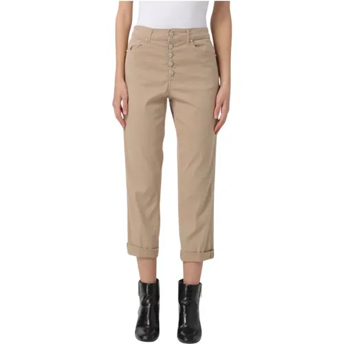 Cropped Trousers , female, Sizes: W27 - Dondup - Modalova