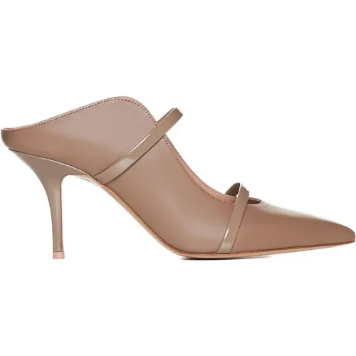Taupe Brown Leather Pointed Toe Sandals , female, Sizes: 5 UK, 3 UK, 4 UK - Malone Souliers - Modalova