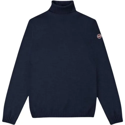 Blaues Kaschmir-Mix Rollkragenpullover , Herren, Größe: S - Colmar - Modalova