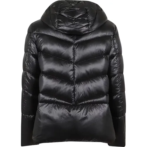 Schwarze Nylon-Kapuzenjacke Aw24 - Herno - Modalova