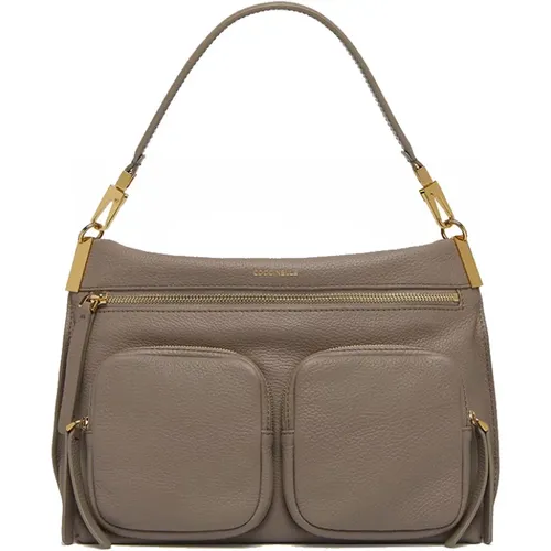 Leather Zip Closure Shoulder Bag , female, Sizes: ONE SIZE - Coccinelle - Modalova