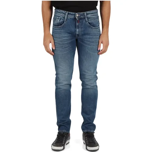 Slim Fit Five-Pocket Jeans , Herren, Größe: W29 - Replay - Modalova