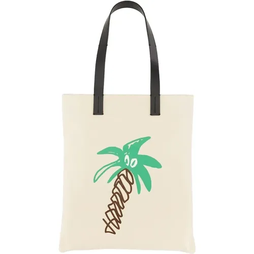 Stilvolle Baumwoll-Canvas-Tote-Tasche - Palm Angels - Modalova