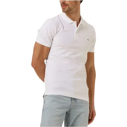 Besticktes Badge Slim Polo Shirt - Calvin Klein - Modalova