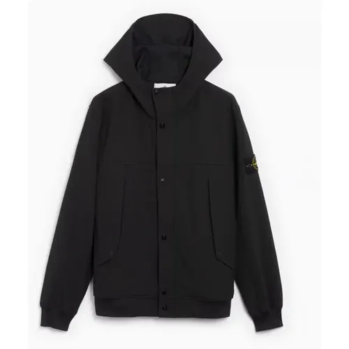 Schwarze Giubbotto Jacke Urbaner Stil - Stone Island - Modalova