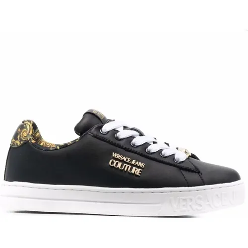 Low Top Sneakers with Regalia Baroque Details , female, Sizes: 3 UK - Versace Jeans Couture - Modalova